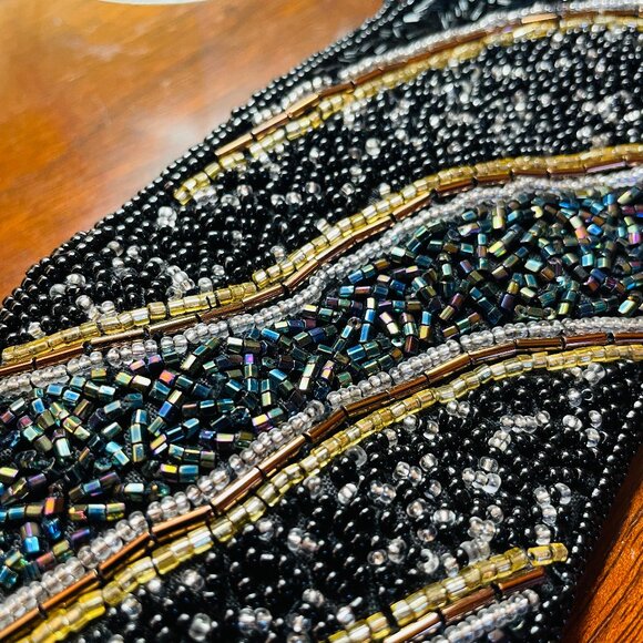 Beaded Art Deco 70's Belt - Picture 4 of 10